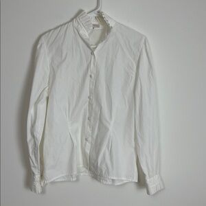 Charles Cotonay Paris, white ruffle blouse size 44